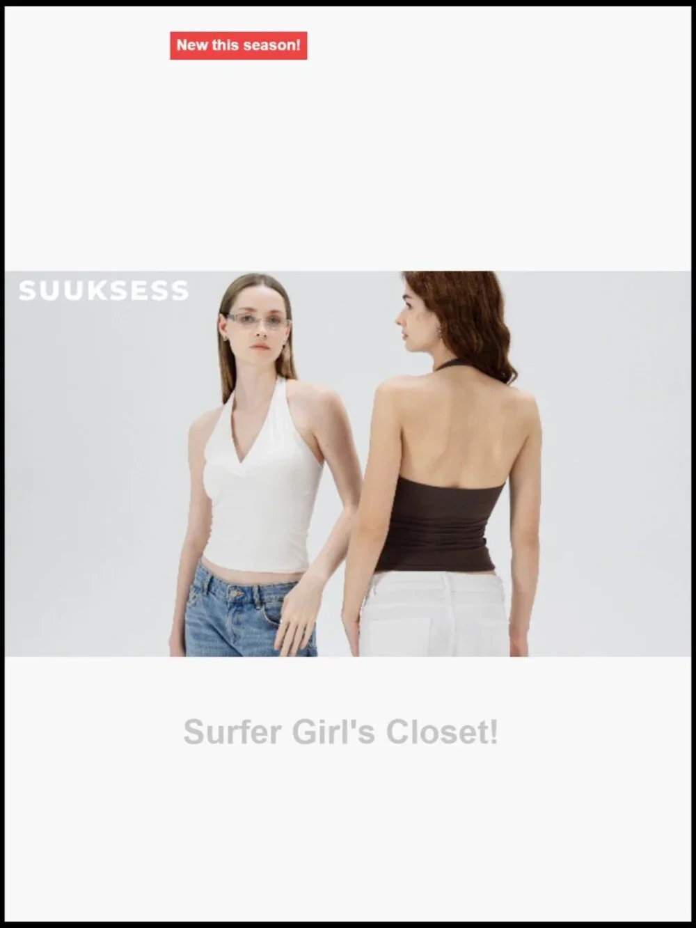 Halter Backless Tank Top with Built in Bra Double Lined V Neck Y2k Cami